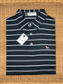 Stinson Short Sleeve Wide Bar Stripe Performance Knit Polo - Black/White